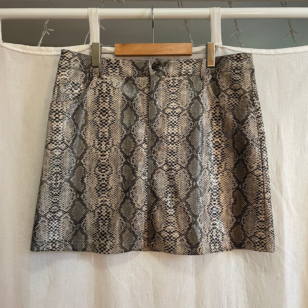 Faux Snakeskin Skirt